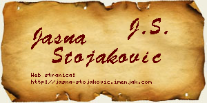 Jasna Stojaković vizit kartica